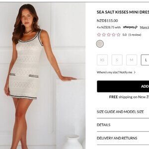HELLO MOLLY- Sea Salt Kisses Mini Dress Cream